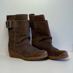 Sorel Toronto Midi Wedge Boots – Women’s Size 7.5 Brown Oiled Wax Leather